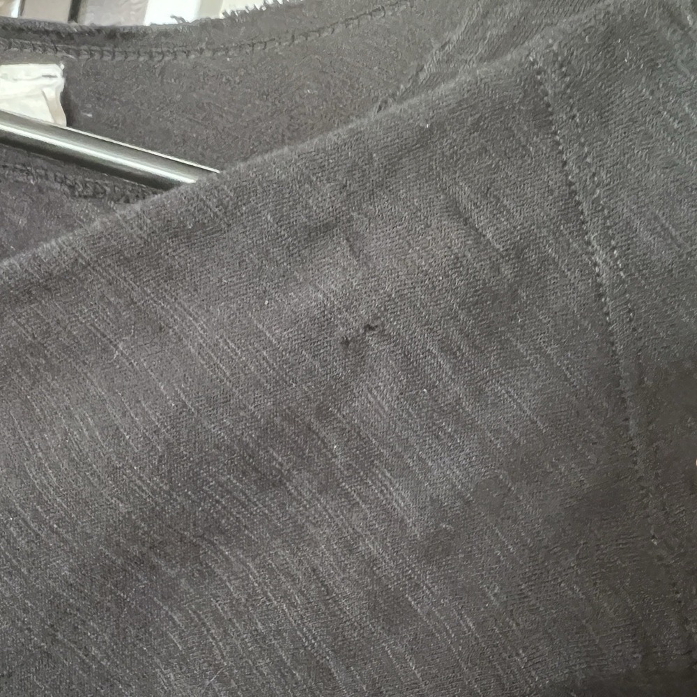 Wilt Asymmetrical Heathered Black Top Casual Relaxed Minimalist Pullover Size M - Picture 7 of 9